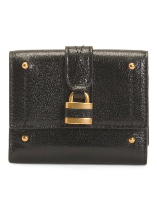 Chloe Handbags - CHLOE Made In Italy Leather Mini Paddington Tri-fold Wallet With Card Slots